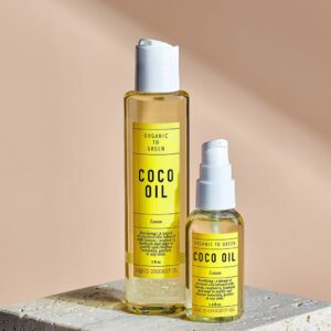 Körperöl mit Kokosöl, Zitronenöl und Pflanzenextrakten